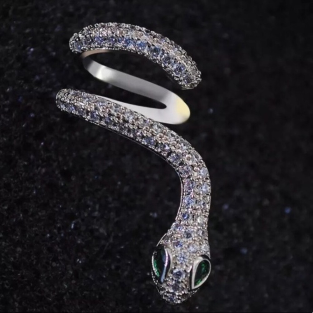 5 ⭐️ Swarovski Elements Snake Crawler RIGHT EAR - Picture 5 of 7